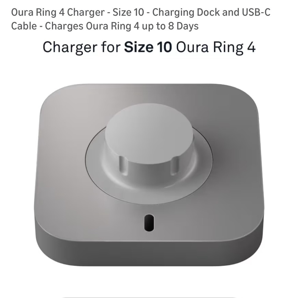 Oura Ring Gen 4 Size 10 Charging Dock and Cord - Picture 6 of 7